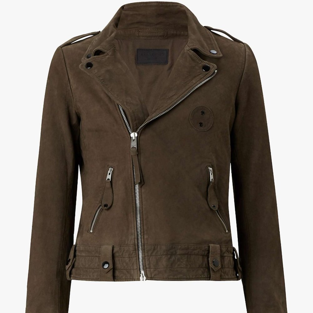 New Men's Allsaints KALIX BIKER leather jacket M